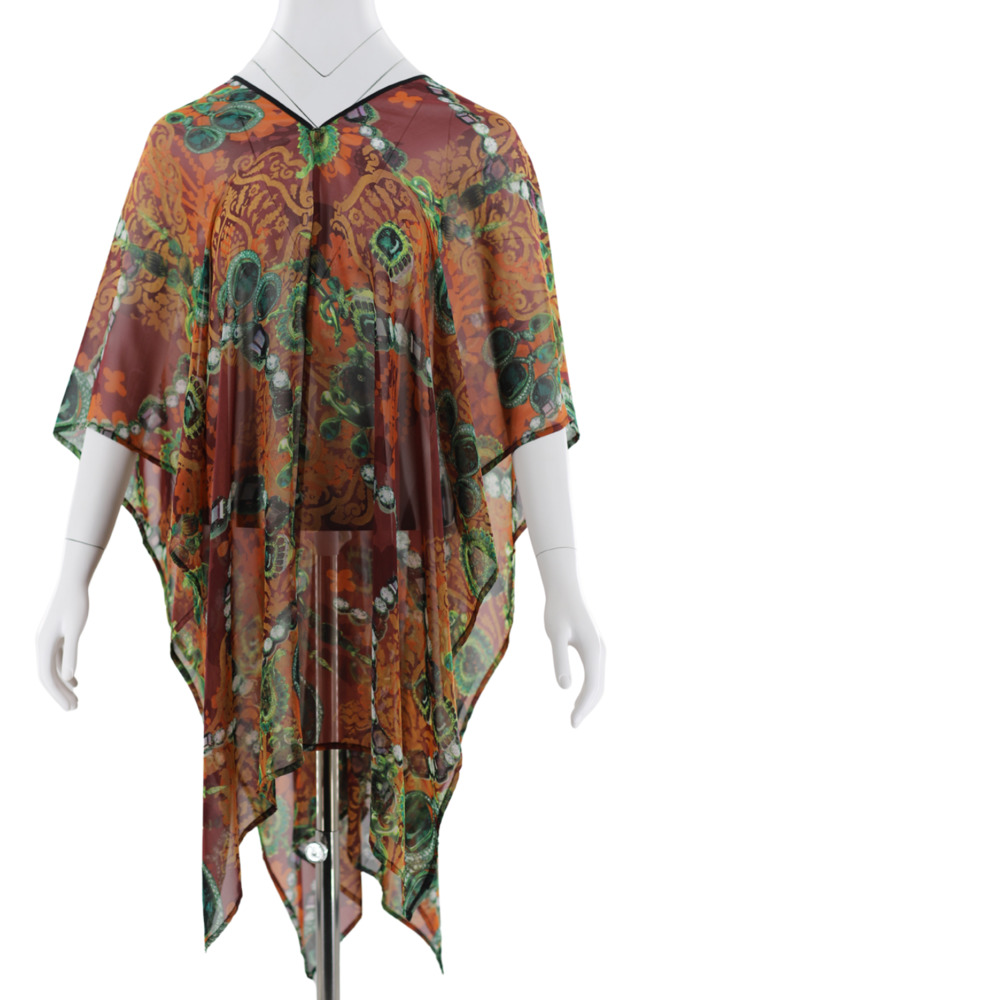 La Fiorentina Beach Cover-Up - Brown/Green